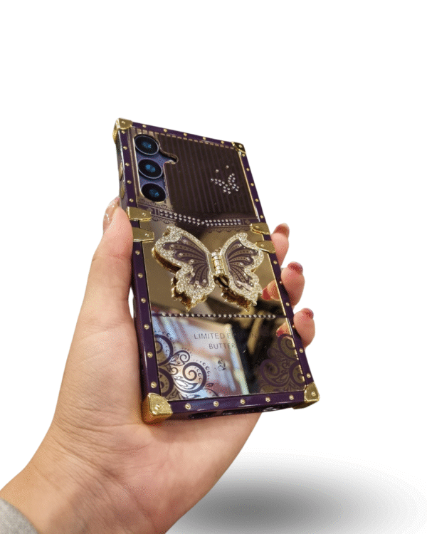Funda Enchapada con Mariposa para Samsung